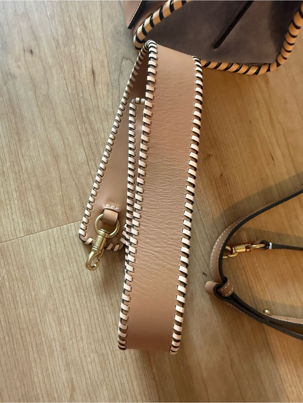 Tory Burch Burnt Orange and Brown Whipstitch Leather Double Bag Satchel - Picture 7 of 16